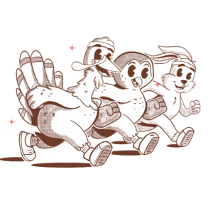 Davidson Turkey Trot turkey walkers graphic