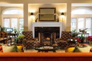 Inside view of the lobby at Davidson Village Inn