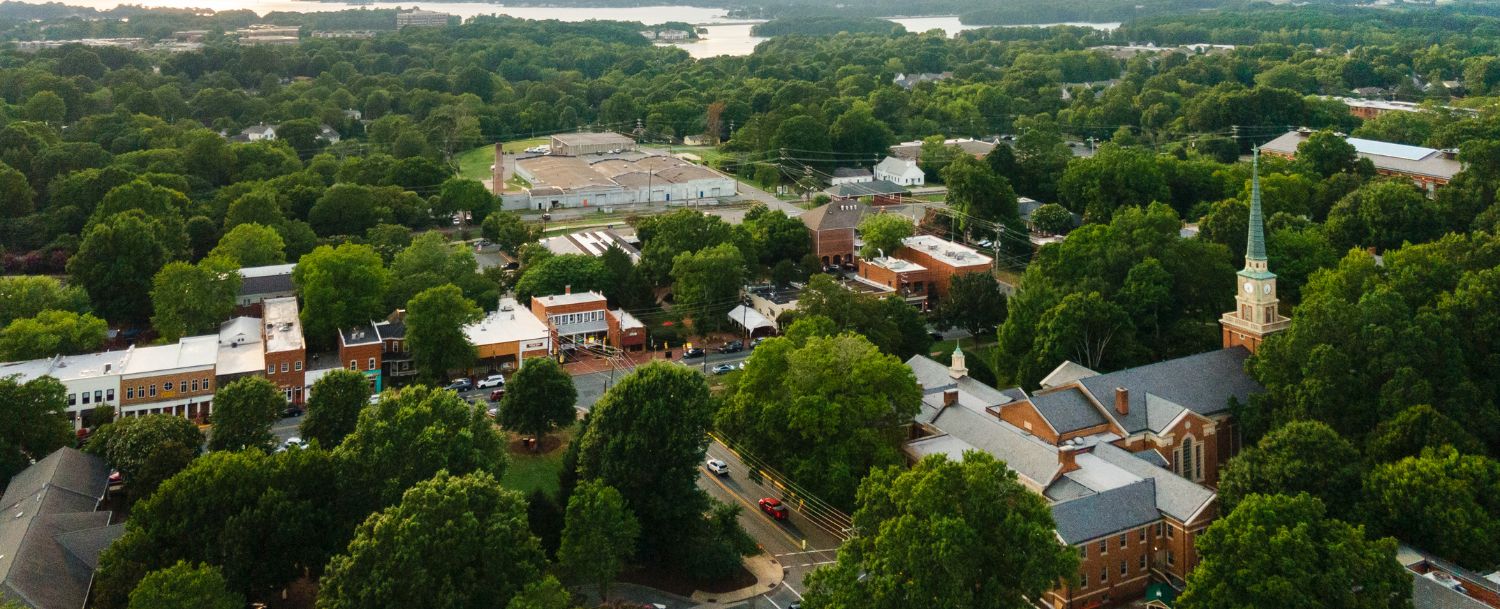 Aerial view of davidson north caroline