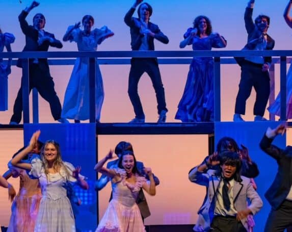 members of davidson community players putting on a show