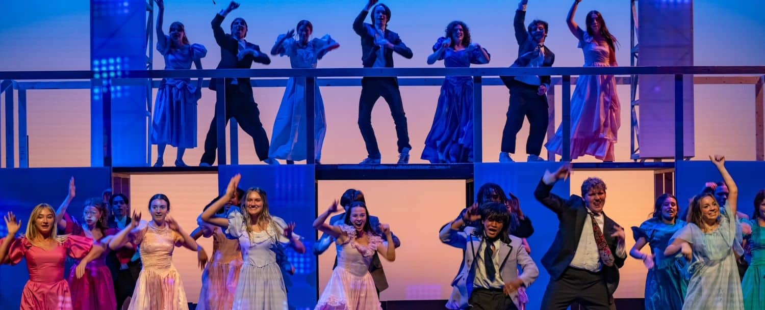 members of davidson community players putting on a show