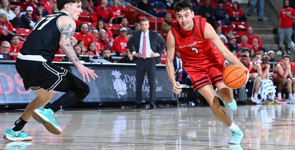 Davidson Wildcats basketball game at Belk Arena, a popular campus event for visiting families
