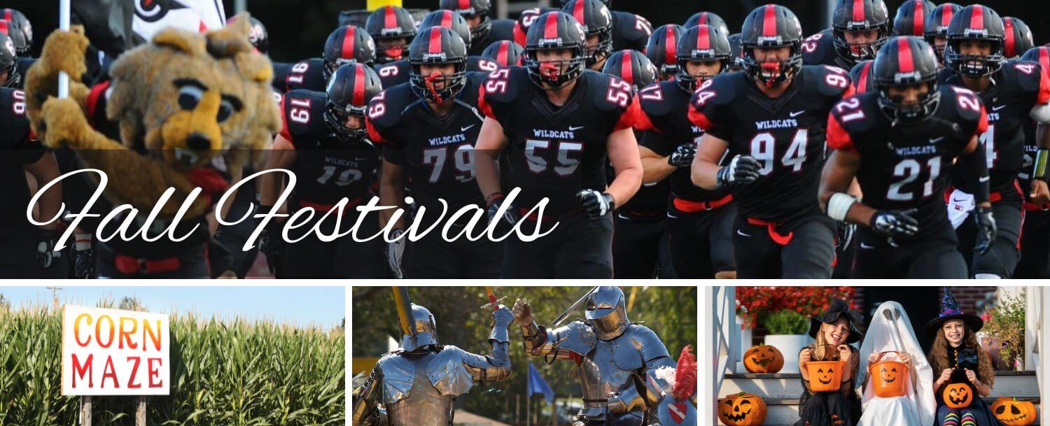 Davidson College Wildcats, a corn maze, jousting knights, and trick-or-treaters celebrate fall in Davidson, NC.