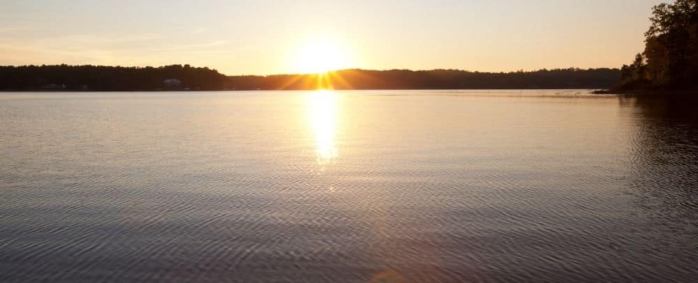 sunset on Lake Norman