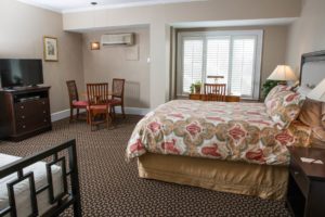 executive suite interior view of bed and room