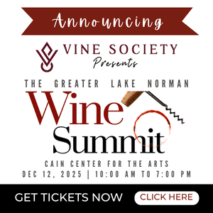 wine summit logo announcing 2025 event with button to purchase tickets